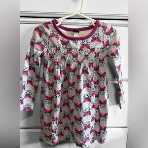 Tea Collection two-tone Pink Butterfly Long Sleeve Dress size 18-24mo. NWT